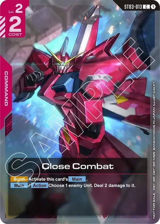 Close Combat (Championship Participation Pack 01) #st3-013 – Gundam Promotional Cards