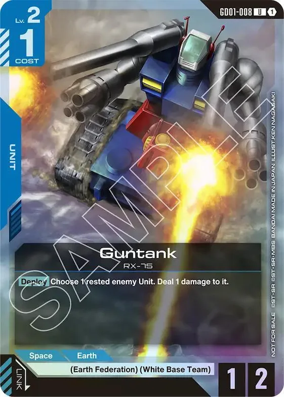 Guntank (Championship Participation Pack 01) #gd1-008 – Gundam Promotional Cards