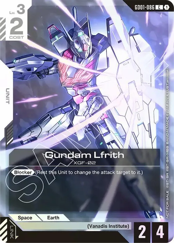 Gundam Lfrith (Championship Participation Pack 01) #gd1-086 – Gundam Promotional Cards