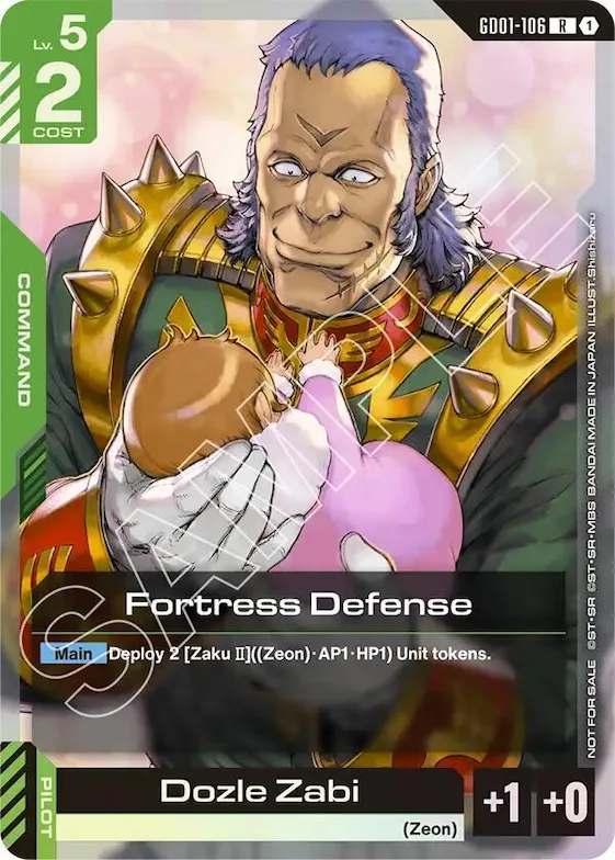 Fortress Defense (Championship Participation Pack 01) #gd1-106 – Gundam Promotional Cards