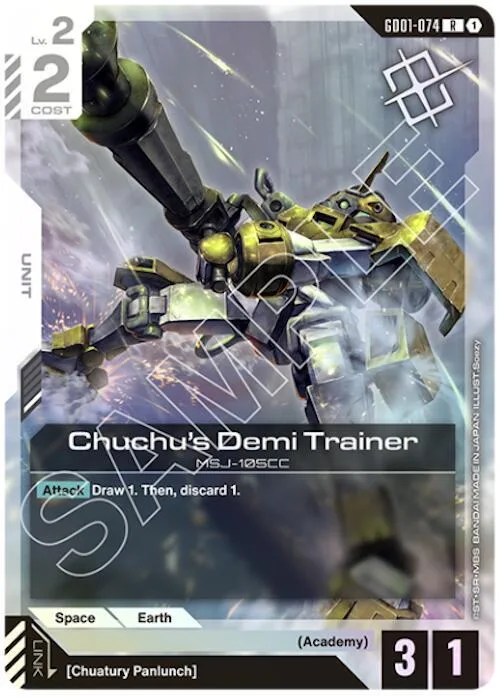 Chuchu's Demi Trainer (Judge Pack 01) #gd1-074 – Gundam Promotional Cards