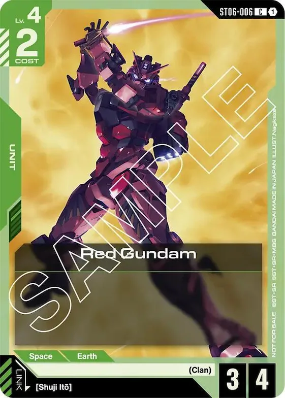 Red Gundam (Boost Kit 01) #st6-006 – Gundam Promotional Cards