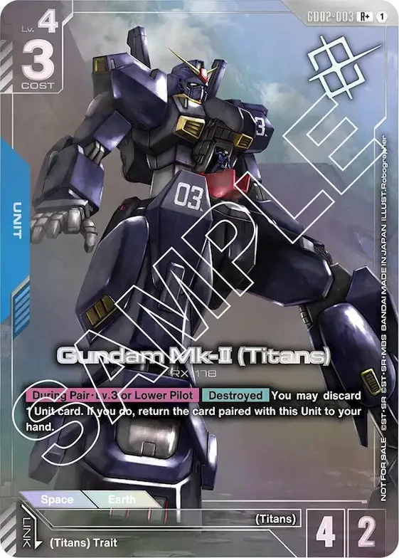 Gundam Mk-II (Titans) (Store Tournament Winner Pack 02) #gd2-003 – Gundam Promotional Cards