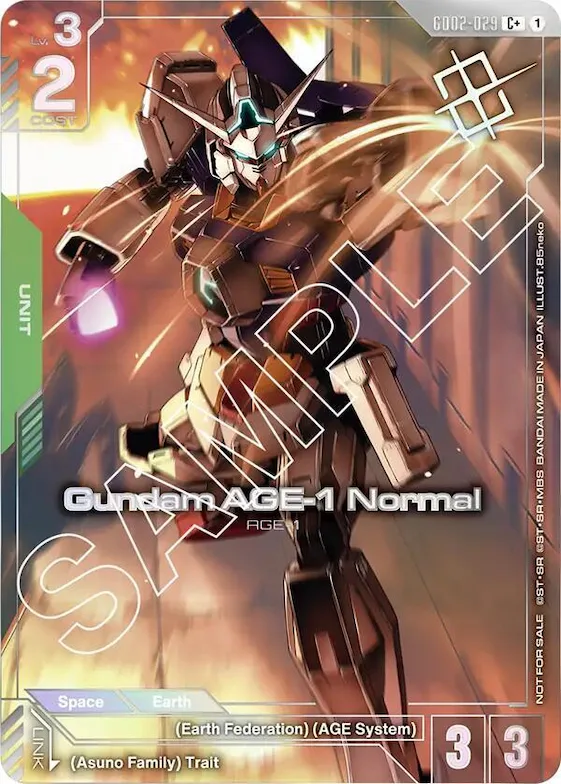 Gundam AGE-1 Normal (Store Tournament Winner Pack 02) #gd2-029 – Gundam Promotional Cards