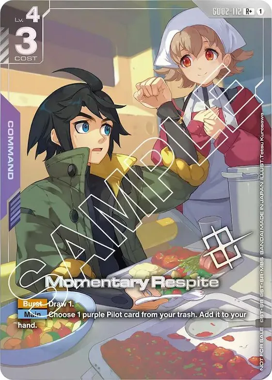 Momentary Respite (Store Tournament Winner Pack 02) #gd2-112 – Gundam Promotional Cards