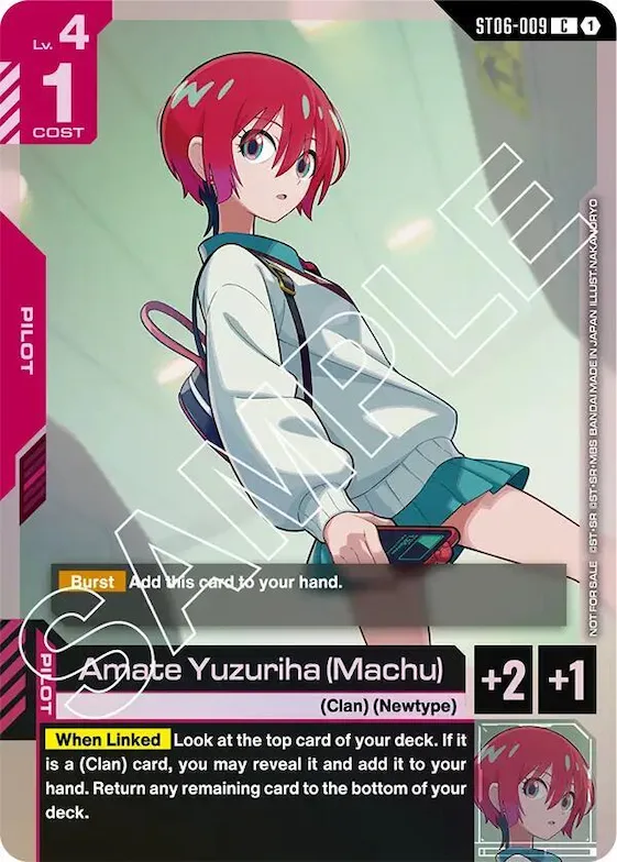 Amate Yuzuriha (Machu) (ST06 Release Event) #st6-009 – Gundam Promotional Cards