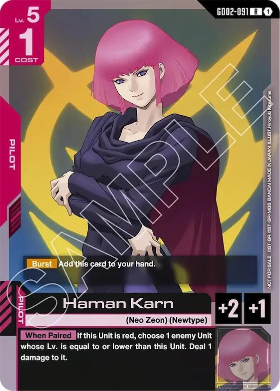 Haman Karn #gd2-091 – Gundam Promotional Cards