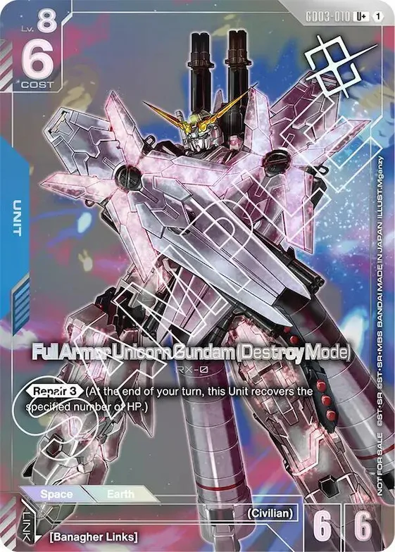 Full Armor Unicorn Gundam (Destroy Mode) (Store Tournament Winner Pack 03) #gd3-010 – Gundam Promotional Cards