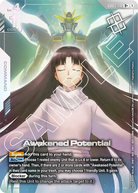 Awakened Potential (Store Tournament Winner Pack 03) #gd3-118 – Gundam Promotional Cards
