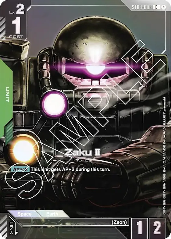 Zaku II (Premium Card Collection) #st3-008 – Gundam Promotional Cards