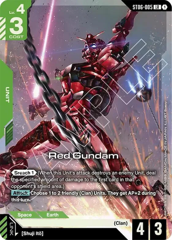 Red Gundam (Premium Card Collection Gundam Assemble) #st6-005 – Gundam Promotional Cards