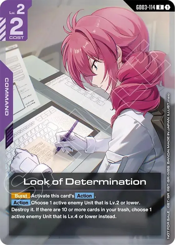 Look of Determination (Newtype Challenge 2026 Mission 2) #gd3-114 – Gundam Promotional Cards