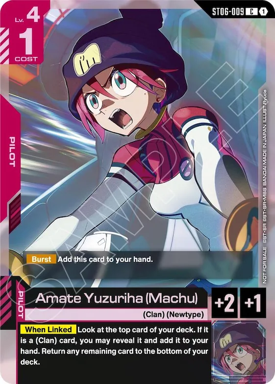 Amate Yuzuriha (Machu) (World Championship Regionals 26-27 Season 1) #st6-009 – Gundam Promotional Cards