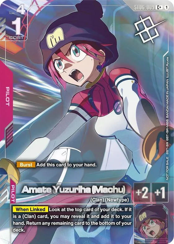Amate Yuzuriha (Machu) (World Championship Regionals 26-27 Season 1) (Finalist) #st6-009 – Gundam Promotional Cards