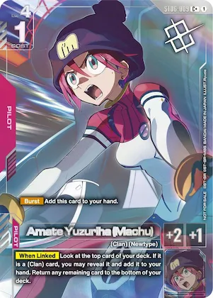 Amate Yuzuriha (Machu) (World Championship Regionals 26-27 Season 1) (Finalist) #st6-009 – Gundam Promotional Cards