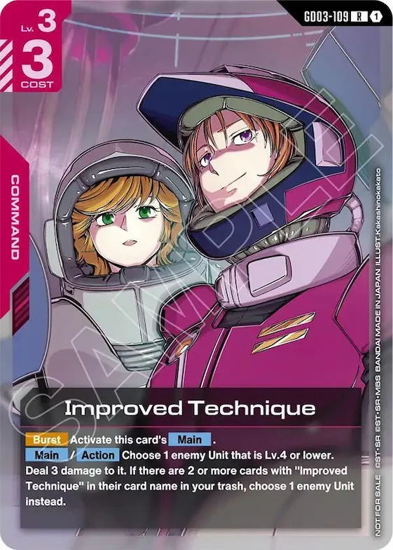 Improved Technique (WCS26-27 Participation Pack Vol.1) #gd3-109 – Gundam Promotional Cards