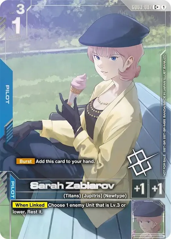 Sarah Zabiarov (Store Tournament Winner Pack 04) #gd3-087 – Gundam Promotional Cards