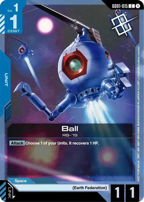 Ball  (Judge Pack 02) #gd1-015 – Gundam Promotional Cards