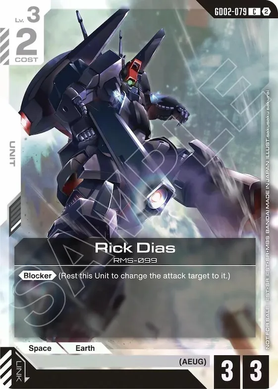 Rick Dias (Store Tournament Participation Pack 05) #gd2-079 – Gundam Promotional Cards