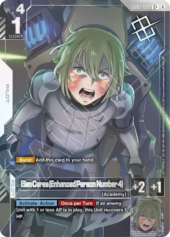 Elan Ceres (Enhanced Person Number 4) (Store Tournament Winner Pack 05) #gd1-098 – Gundam Promotional Cards
