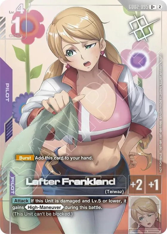 Lafter Frankland (Store Tournament Winner Pack 05) #gd2-095 – Gundam Promotional Cards