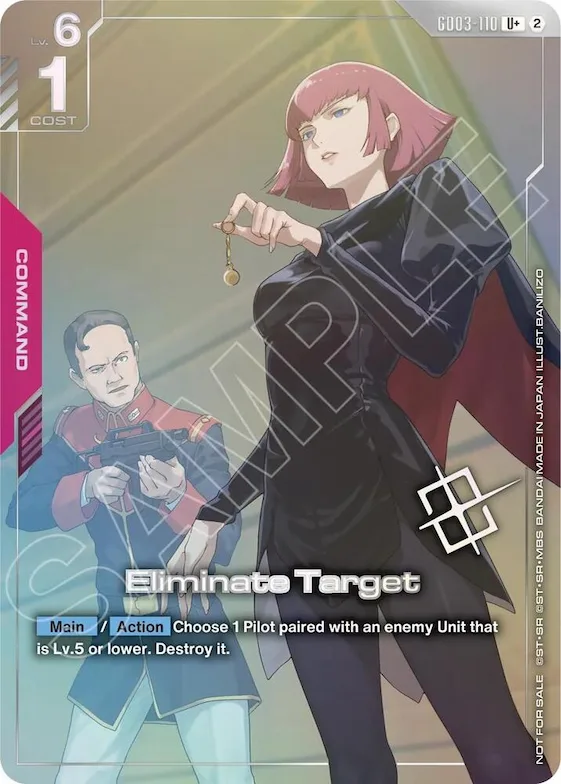 Eliminate Target (Store Tournament Winner Pack 05) #gd3-110 – Gundam Promotional Cards