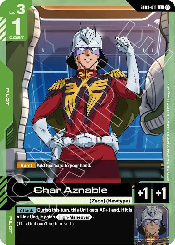 Char Aznable #st3-011 – Edition Beta