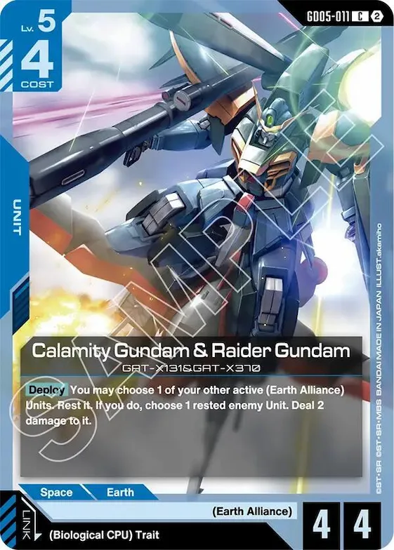 Calamity Gundam & Raider Gundam #gd5-011 – Freedom Ascension