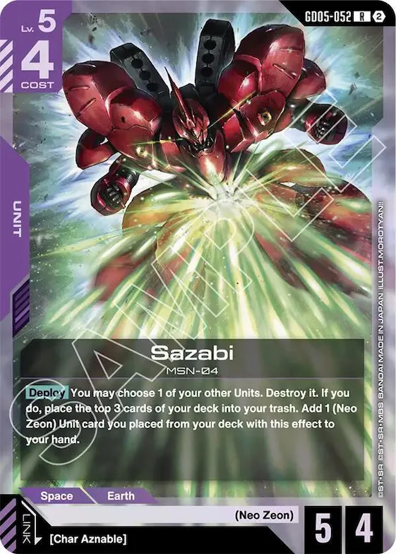 Sazabi (GD05-052) #gd5-052 – Freedom Ascension