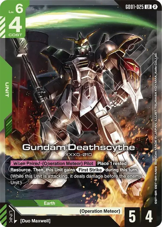 Gundam Deathscythe #gd1-025 – Deck Build Box Freedom Ascension