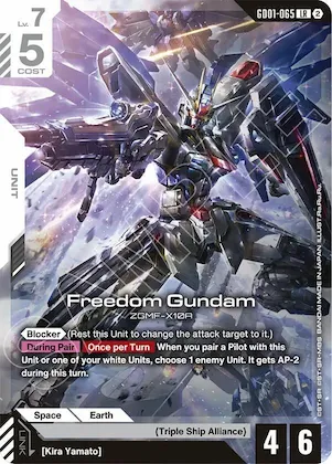 Freedom Gundam #gd1-065 – Deck Build Box Freedom Ascension