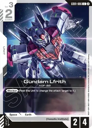 Gundam Lfrith #gd1-086 – Deck Build Box Freedom Ascension