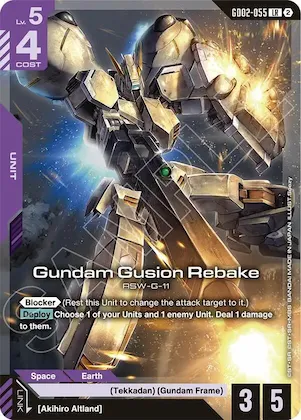Gundam Gusion Rebake #gd2-055 – Deck Build Box Freedom Ascension