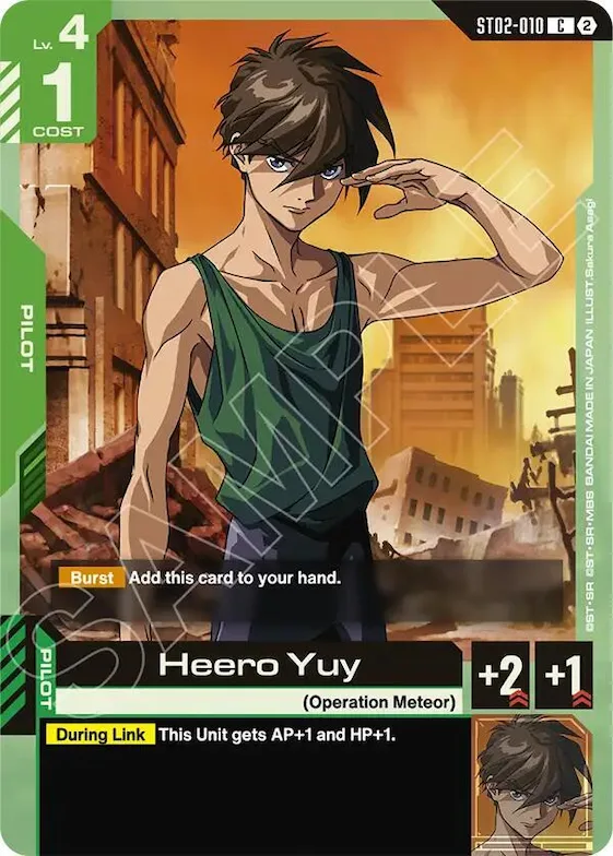 Heero Yuy #st2-010 – Deck Build Box Freedom Ascension