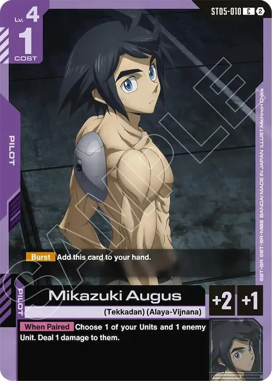 Mikazuki Augus #st5-010 – Deck Build Box Freedom Ascension