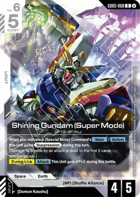 Shining Gundam (Super Mode) (R+) #gd5-068 – Freedom Ascension