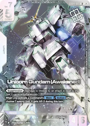 Unicorn Gundam (Awakened) (Newtype Challenge 2026 Mission 4) #gd4-066 – Gundam Promotional Cards
