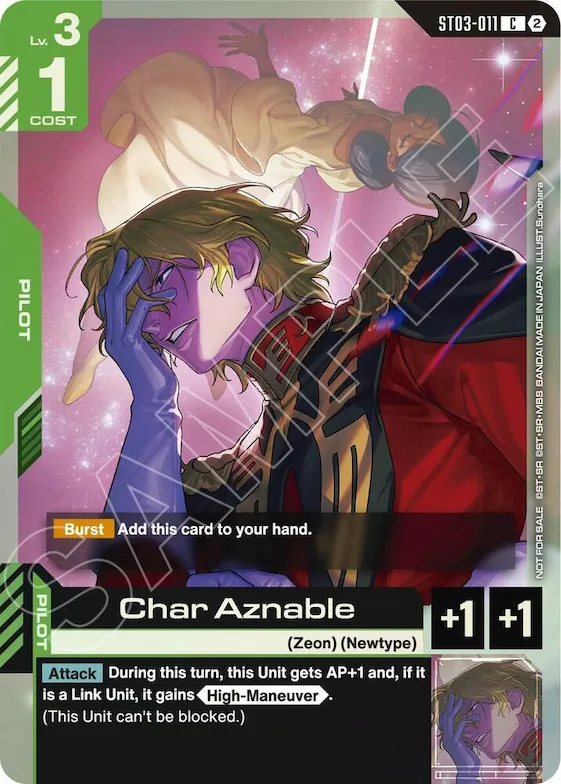 Char Aznable (World Championship Regionals 26-27 Season 2) #st3-011 – Gundam Promotional Cards