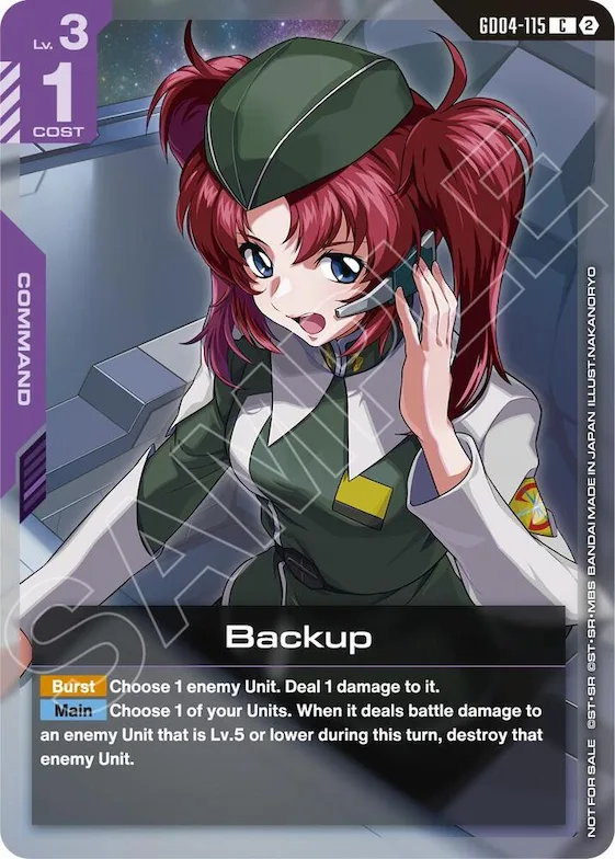 Backup (Event Pack 02) #gd4-115 – Gundam Promotional Cards