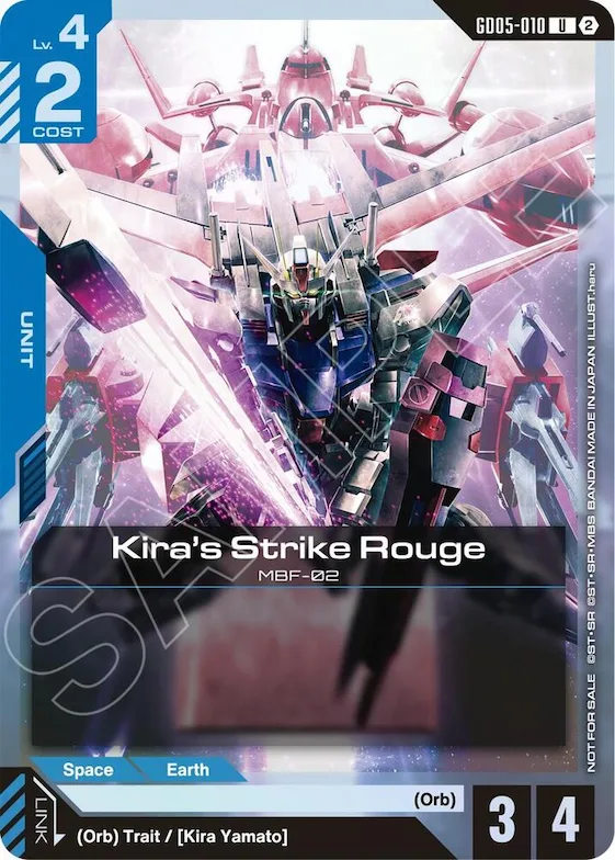 Kira's Strike Rouge (Event Pack 02) #gd5-010 – Gundam Promotional Cards