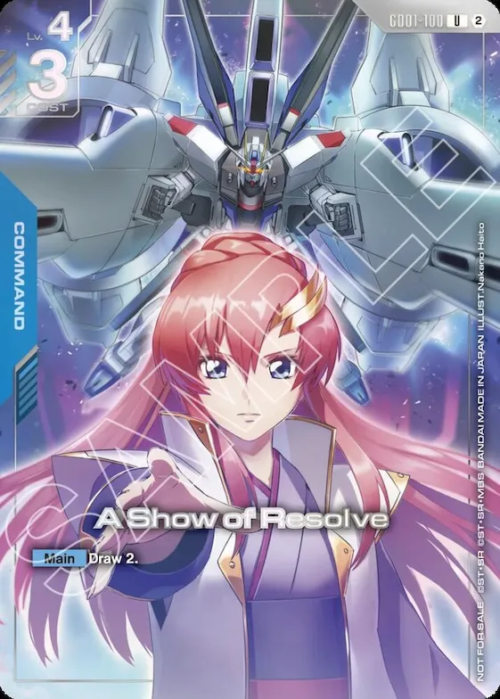 A Show of Resolve (1st Anniversary Event) #gd1-100 – Gundam Promotional Cards