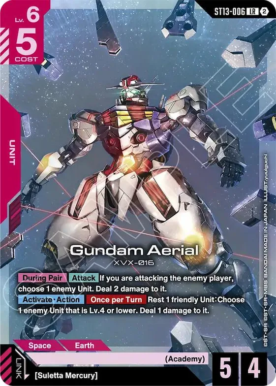 Gundam Aerial #st13-006 – Starter Deck 13: Silent Barrage