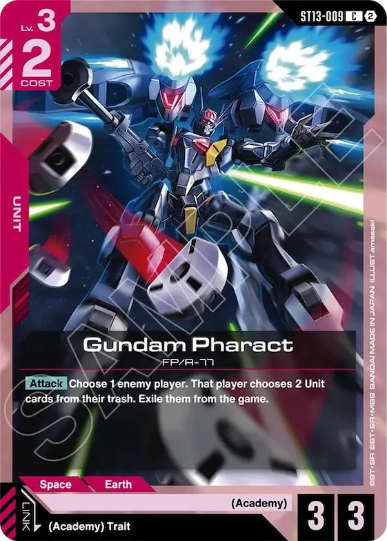 Gundam Pharact #st13-009 – Starter Deck 13: Silent Barrage