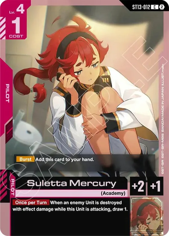 Suletta Mercury #st13-012 – Starter Deck 13: Silent Barrage