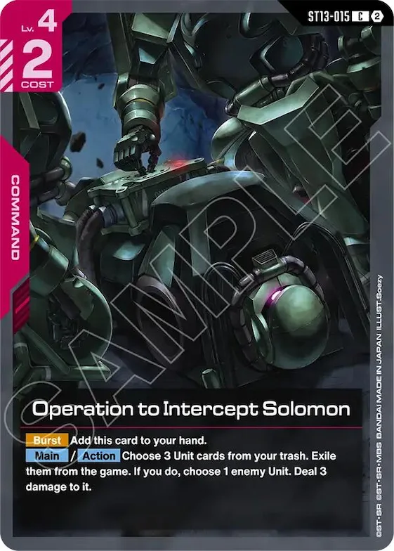 Operation to Intercept Solomon #st13-015 – Starter Deck 13: Silent Barrage