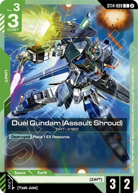 Duel Gundam (Assault Shroud) #st14-009 – Starter Deck 14: Heavy Dominion