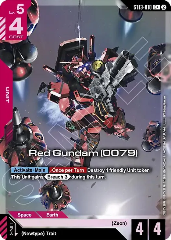 Red Gundam (0079) (C+) #st13-010 – Starter Deck 13: Silent Barrage