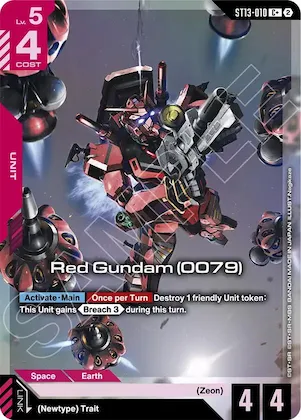 Red Gundam (0079) (C+) #st13-010 – Starter Deck 13: Silent Barrage