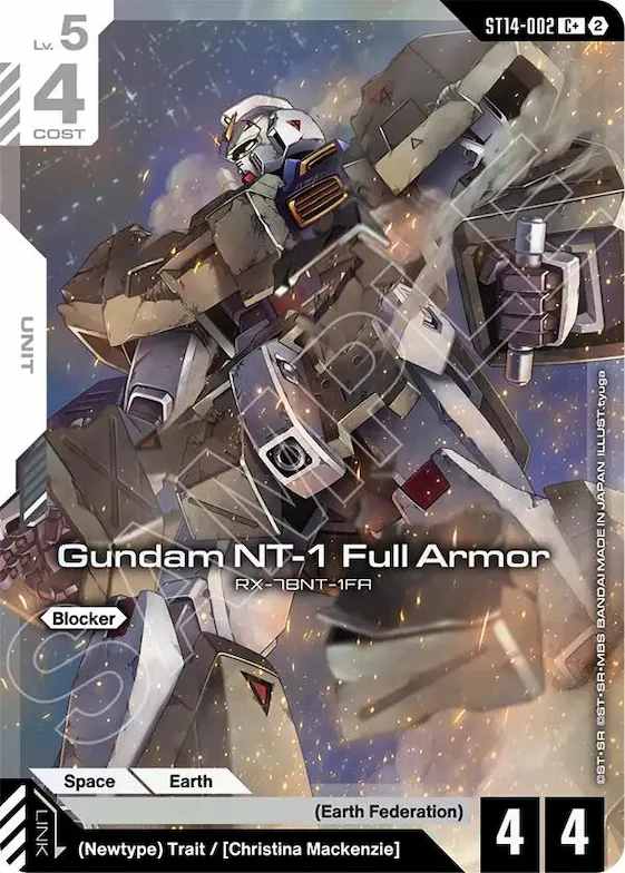 Gundam NT-1 Full Armor (C+) #st14-002 – Starter Deck 14: Heavy Dominion
