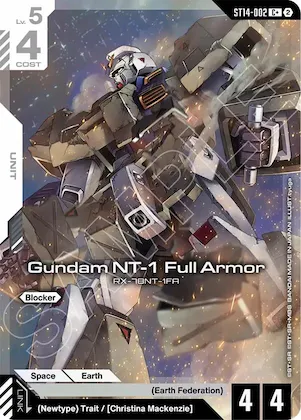 Gundam NT-1 Full Armor (C+) #st14-002 – Starter Deck 14: Heavy Dominion